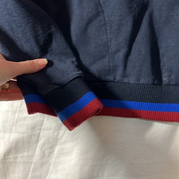 3/$20 J Crew Women’s Navy Long Sleeve 3/4 Zip-down Pullover - Picture 7 of 9